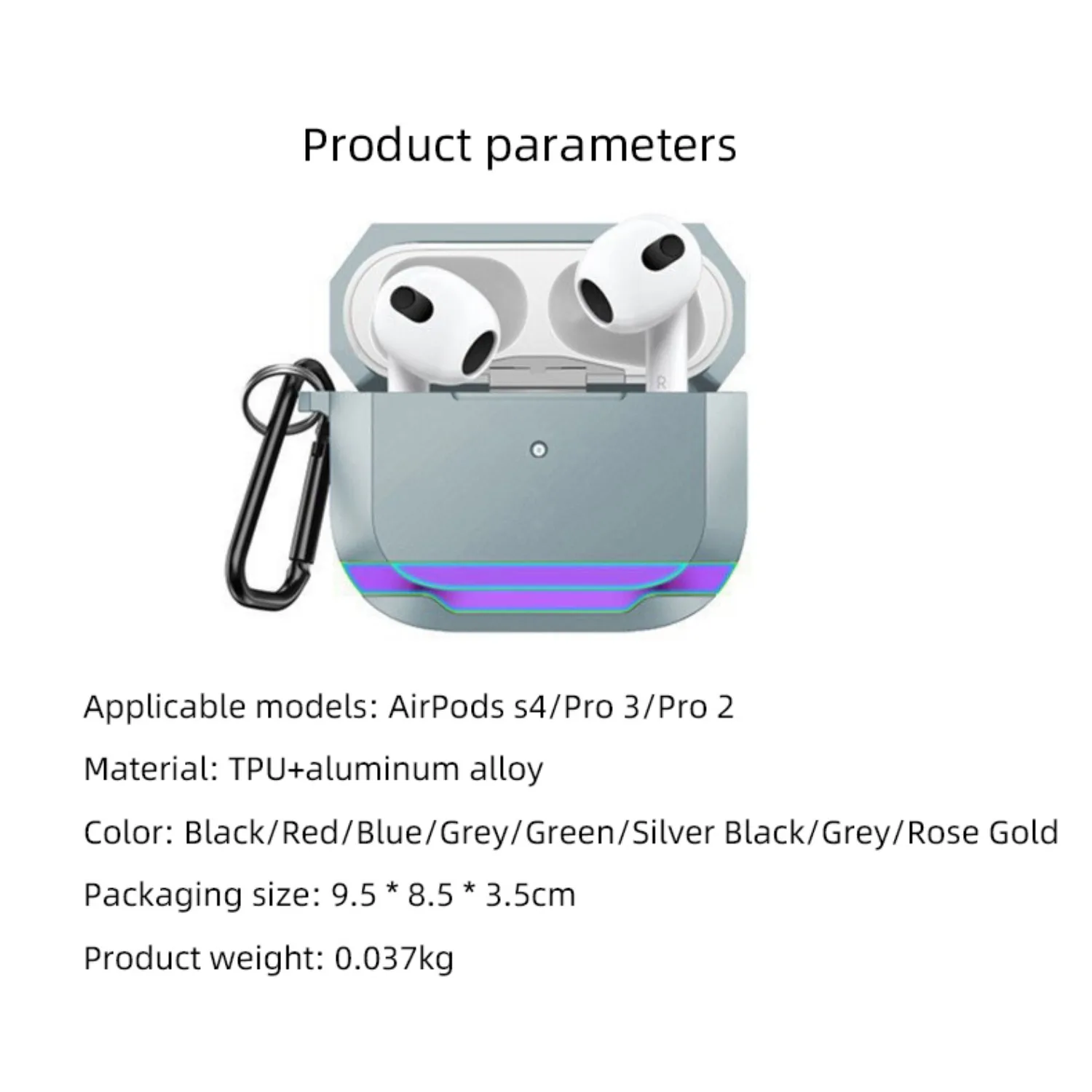 Capa para airpods pro 2 1 caso de metal anti-queda fone de ouvido capa protetora escudo para airpods pro 3/4 capa com chaveiro