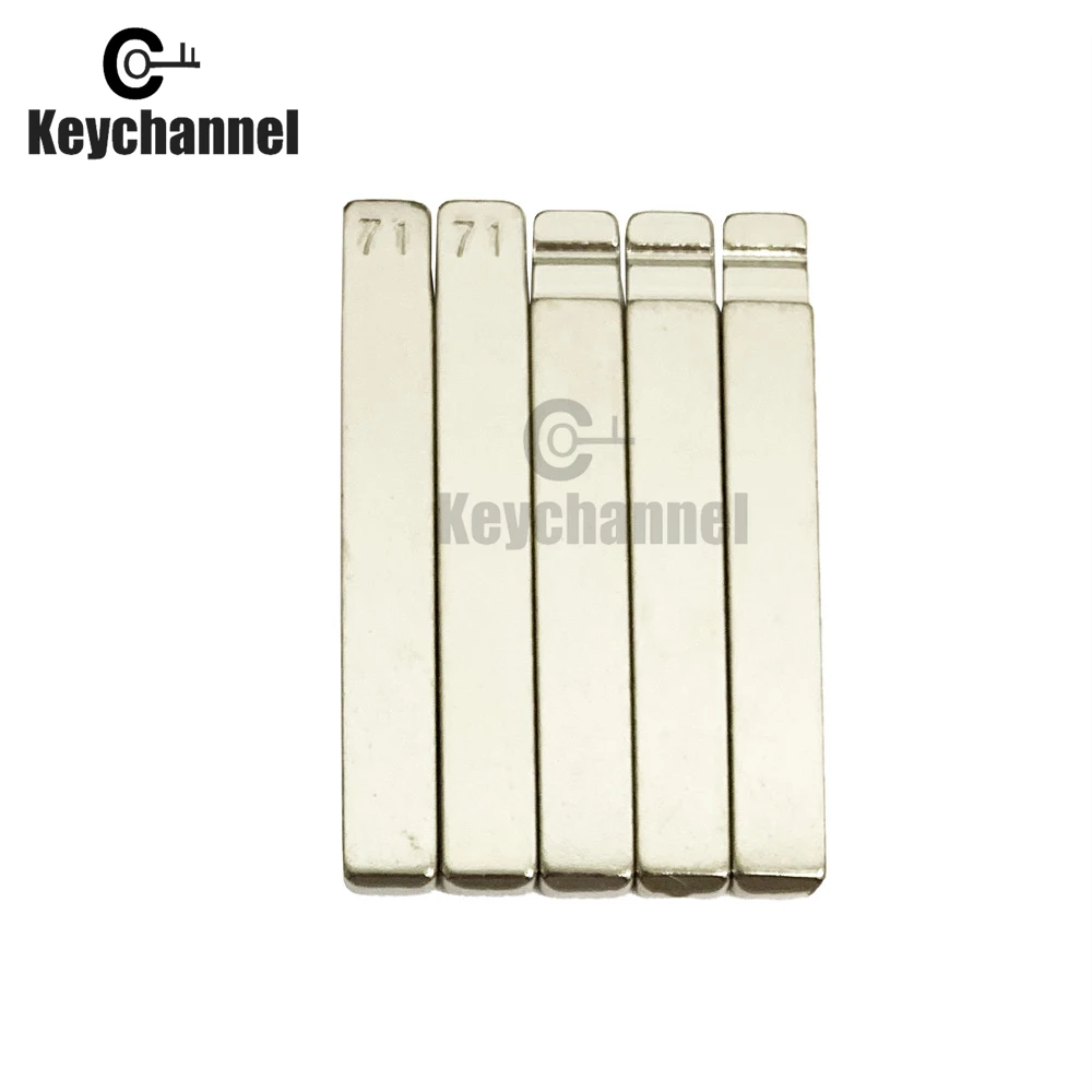 Keychanne10pcs #71 For KD Remote Key Blade Lishi HU100 Metal Blank Uncut Flip  For Buick Excelle Chevrolet CRUZE Cadillac OPEL