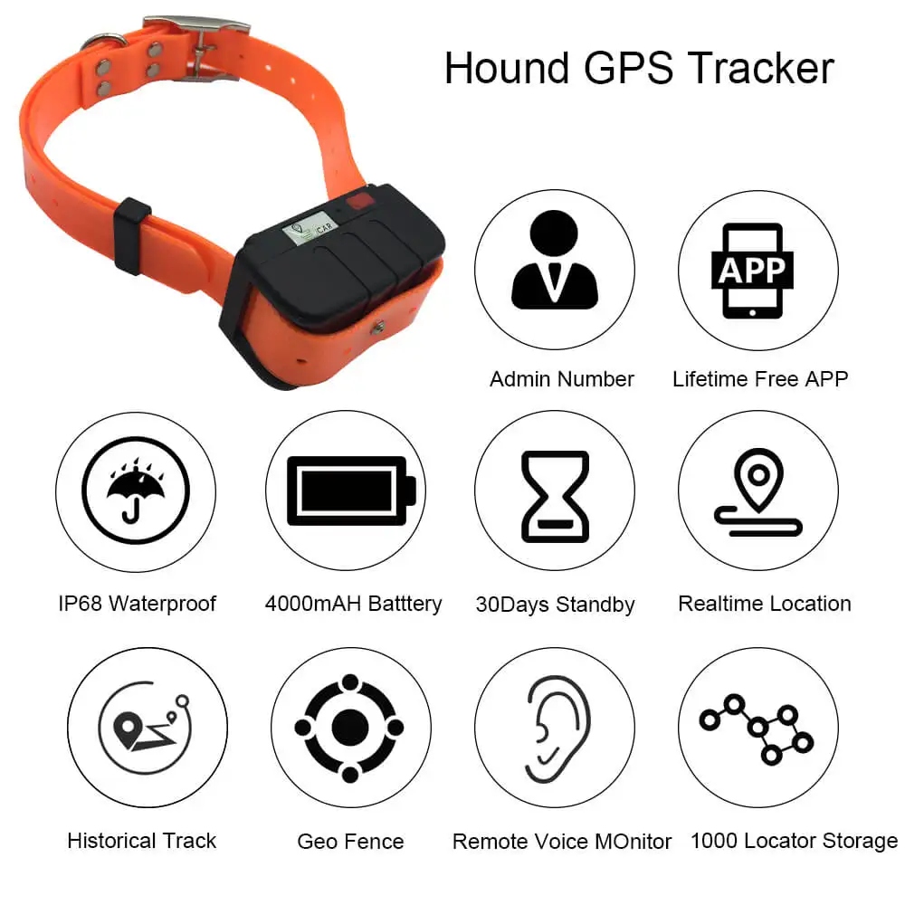 4000 Mah Gps Tracker For Hunting Dog Real Time Tracking Voice Monitor Anti Lost Gsm Gprs Pet Locator