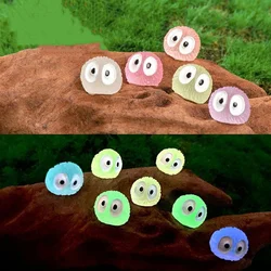100PCS Mini Resin Luminous Briquettes,Multicolor Glow in Dark Micro Miniature Tiny Elf Figures for Garden Landscape Decoration