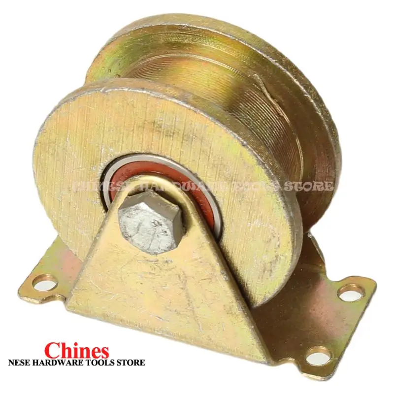 

Heavy Duty Rigid Caster with 80mm Diameter Width & 2.5mm UV Groove Wheel&Bracket Suitable for Patio Sliding Fence Factory Gate