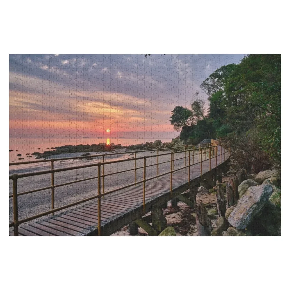 

Sunrise At The Boardwalk Seagrove Bay Isle Of Wight Jigsaw Puzzle Customs With Photo Custom Child Puzzle