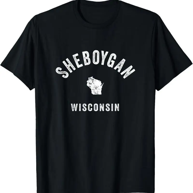 

Sheboygan Wisconsin Wi Винтажная спортивная футболка 70-х годов