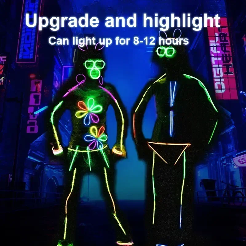 الإسفار توهج العصي اللعب أساور متعة قلادة النيون حفل زفاف أضواء مشرقة ملونة عيد الميلاد/هالوين الديكور