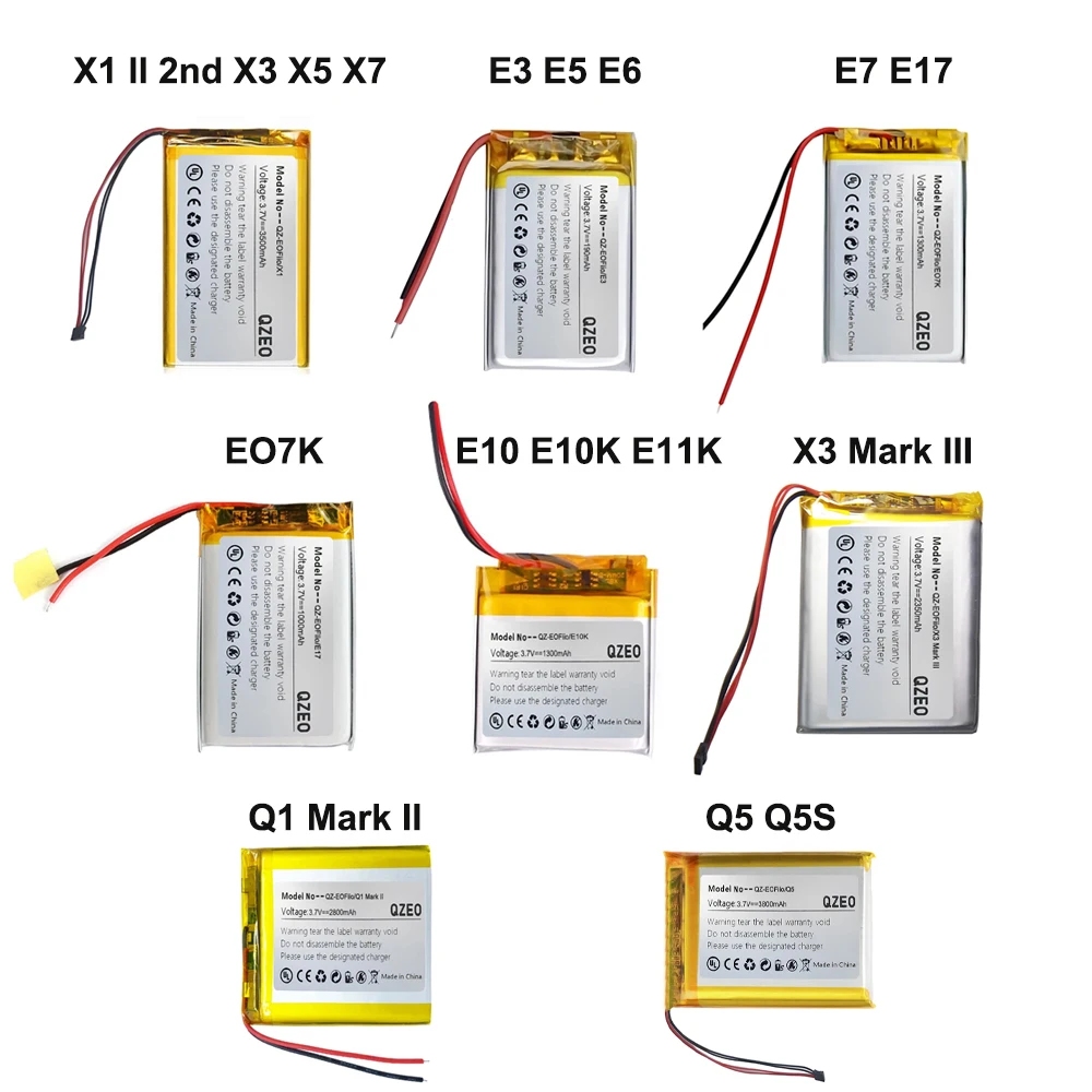 Replacement Battery For Fiio X1 II 2nd Gen X1 X3 X5 X7 FX1221,E3 E5 E6,EO7K,E7 E17,E10 E10K E11K,Q1 Mark II,Q5 Q5S,X3 Mark III