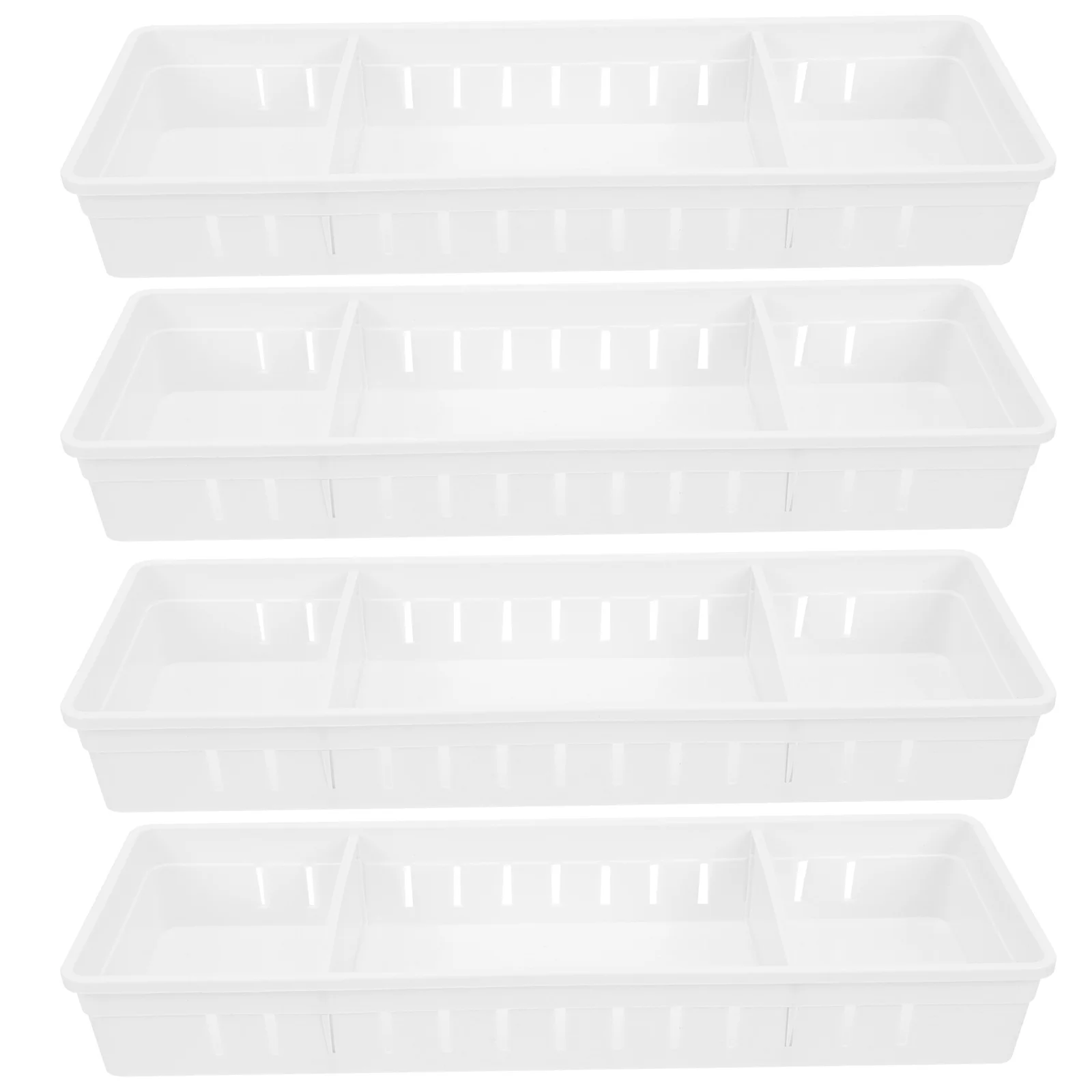 

4 шт. чехол для хранения столовых приборов, простой кухонный поднос из полипропилена, ящик для посуды, небольшой размер, легкий бытовой ящик для хранения