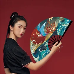 8 Inch Chinese Style  Shanhaijing Folding Fan Hanfu Cheongsam Dance Performance Photography Prop Ancient Legends Folding Fan