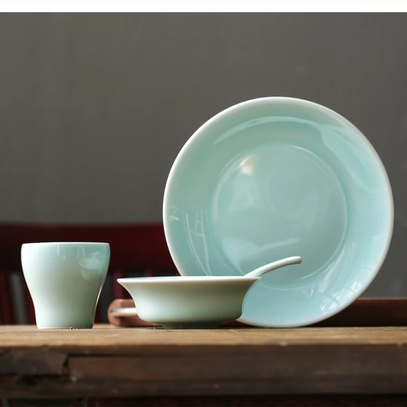 

Набор керамической посуды, 4 предмета, принадлежности для ресторана, отеля, ложка для посуды на один человек