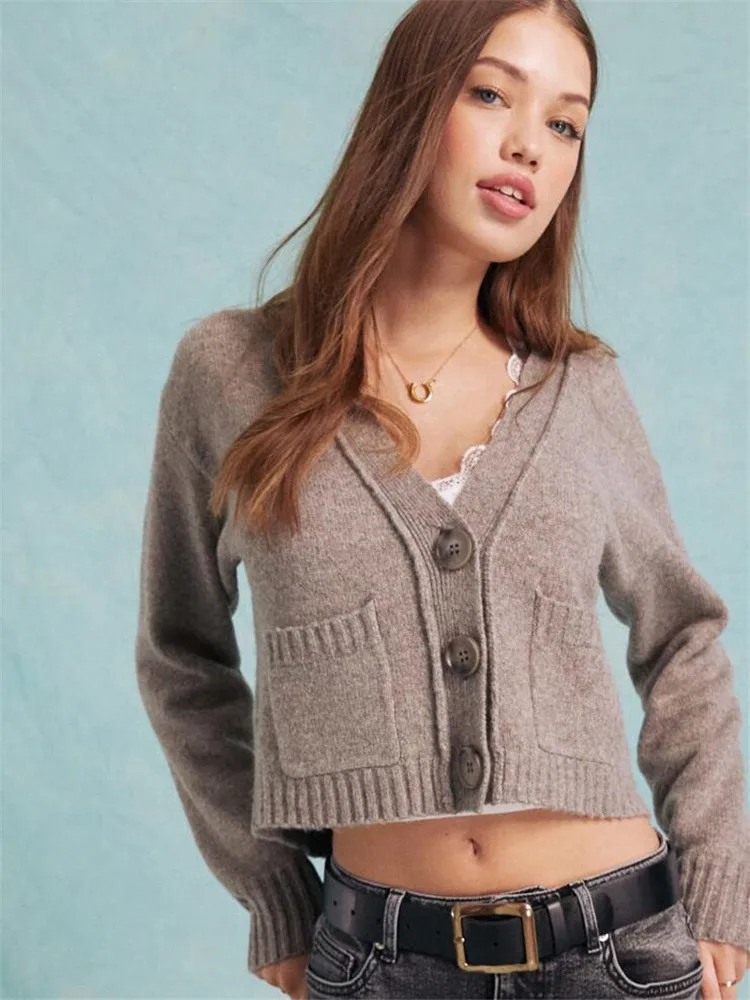 Soft Cozy Pure Single ort Mixed Fiber Loose Knitted Open Cardigan oulder awl Simple Design Commute Sle een Fiber