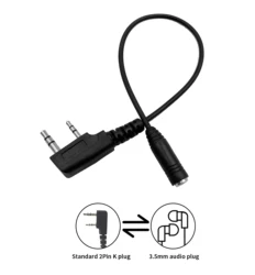 2-Pin To 3.5MM Female Audio Phone Earphone Transfer Cable for Baofeng Radio Kenwood TYT QUANSHENG Walkie Talkie headset adapter