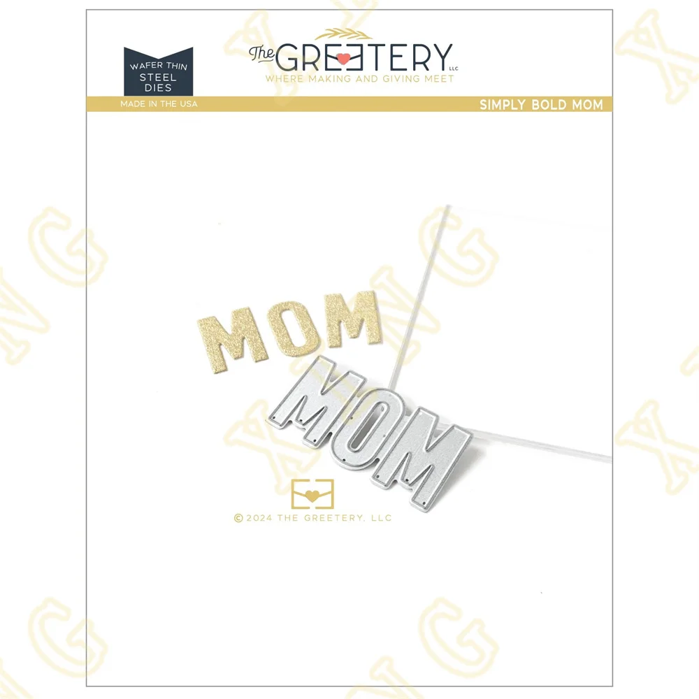 

Happy Mother's Day Simply Bold Mom Metal Cutting Die Scrapbook Embossed Paper Card Album Craft Template Cut Die Stencils New