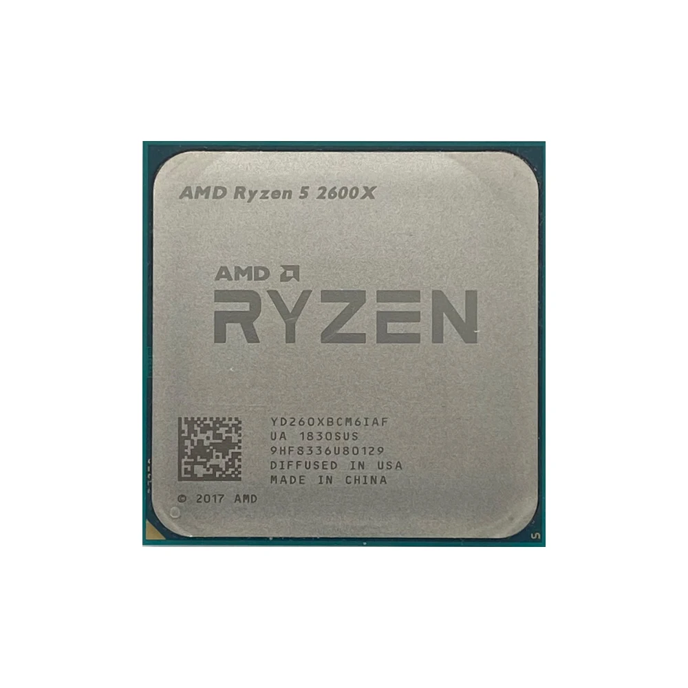 AMD Ryzen 5 2600X R5 2600X 3.6 GHz Six-Core Twelve-Thread 95W CPU Processor YD260XBCM6IAF Socket AM4