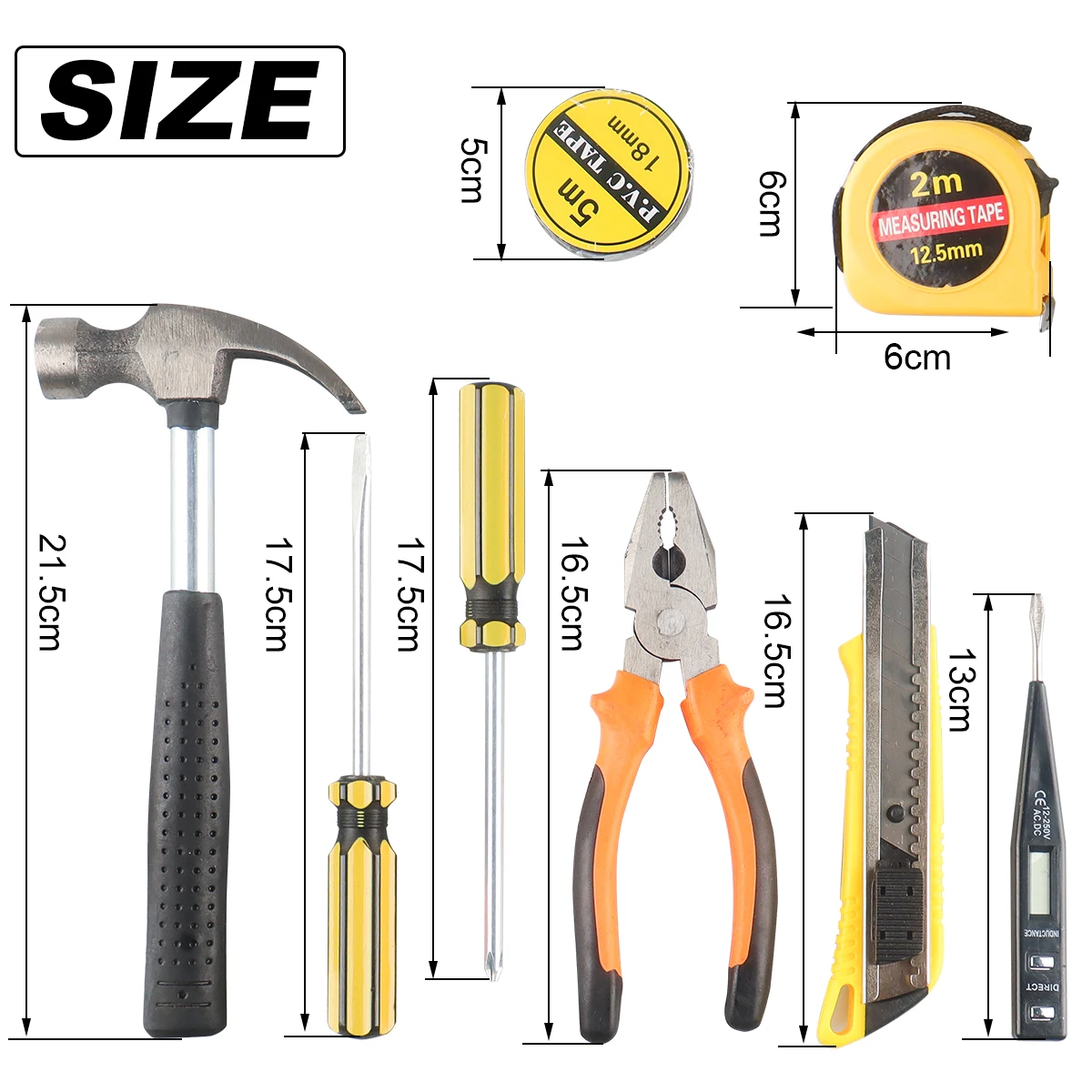 8/9/12/13Pcs Hand Werkzeug Sets Haushalt Hause Reparatur Werkzeug Set Schraubendreher Werkzeug Box Set schere Klaue Hammer Werkzeuge Für Den Heimgebrauch – Detail 4