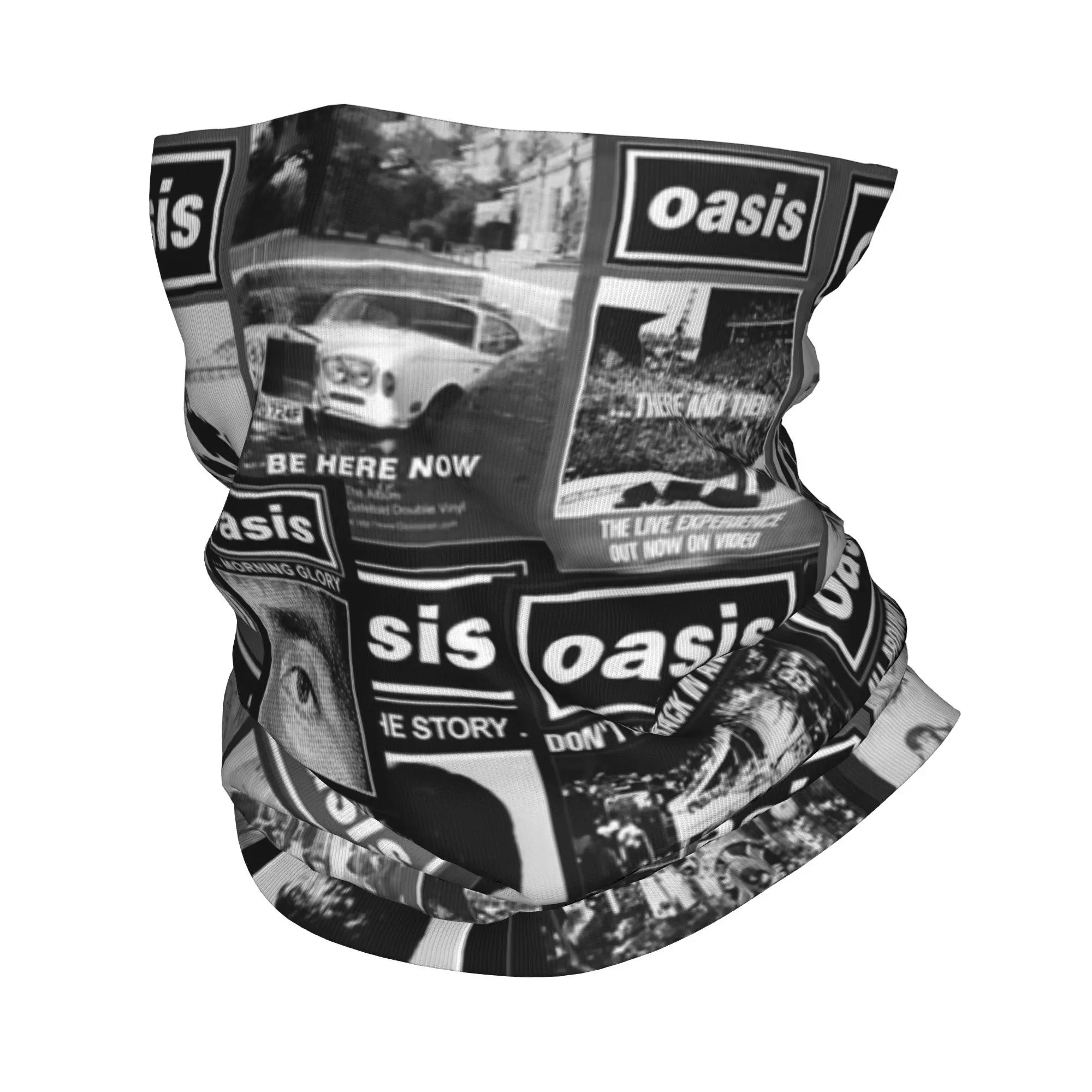 Custom O-Oasises British Rock Neck Gaiter Women Men UV Protection Winter  Bandana Scarf for Hiking