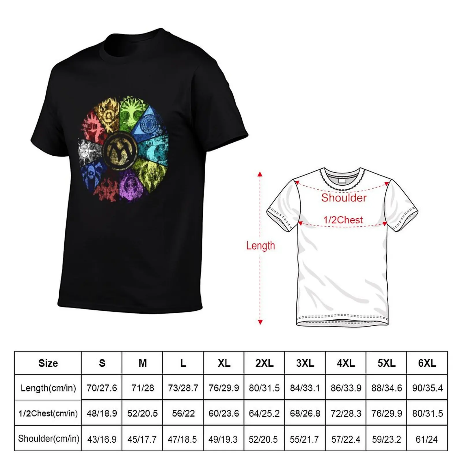 MTG Faded Guild Wheel T-Shirt graphic t shirts for man t shirt man designer anime t shirts oversize T-shirt