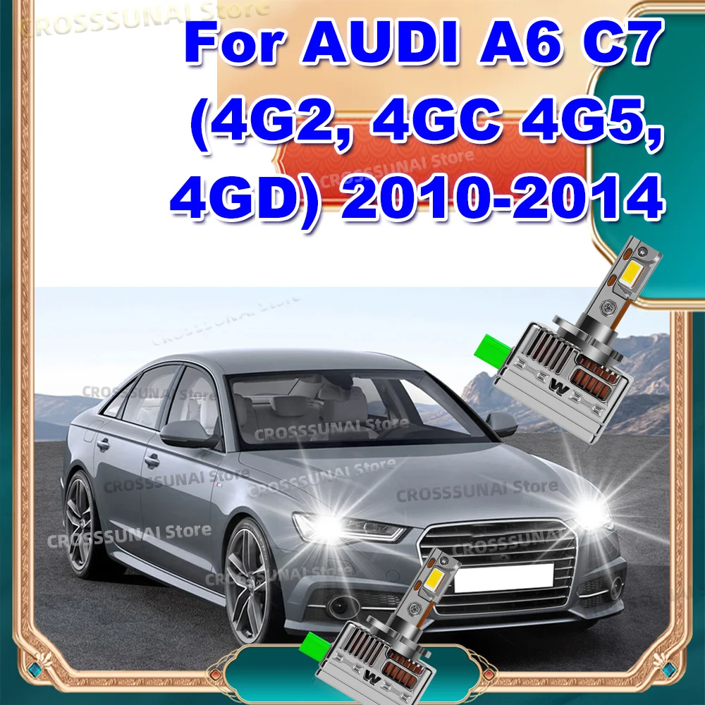 

LED Upgrade Xenon Bulb Car Headlight Turbo Lamp 50000LM For AUDI A6 C7 4G2 4GC 4G5 4GD 2010 2011 2012 2013 2014