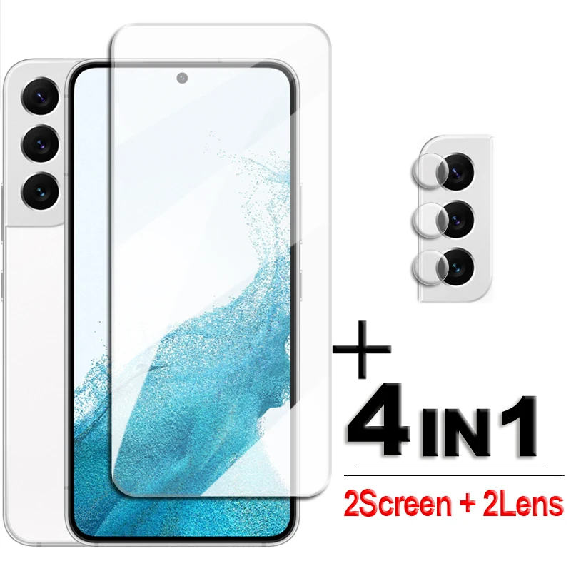 

2.5D Защита экрана для Samsung Galaxy S22 Стекло Samsung S22 5G закаленное стекло 9H прозрачная пленка для объектива для Samsung S22 S21 S20 FE