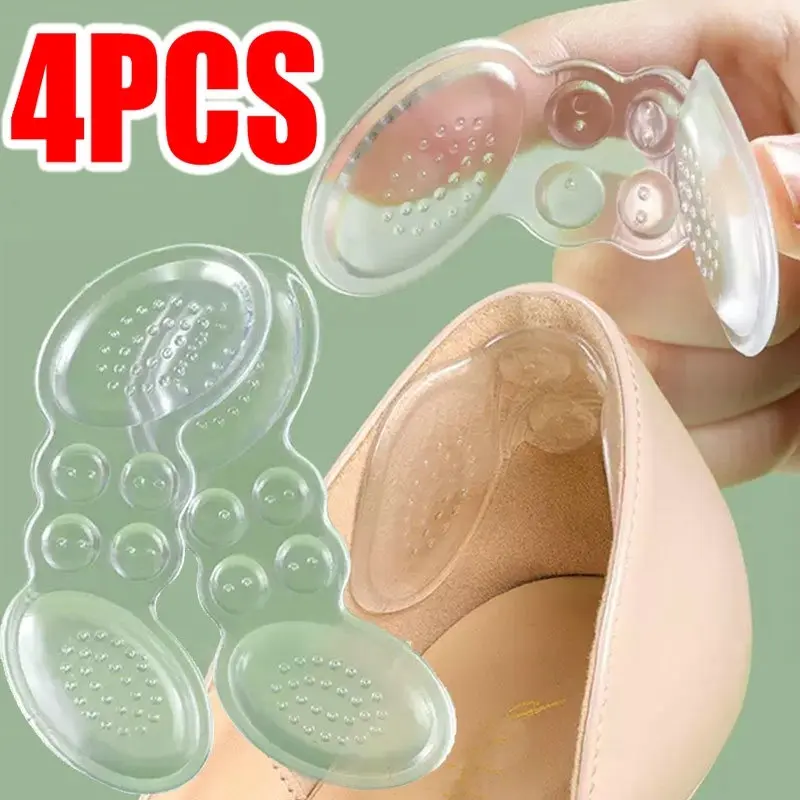 Pegatinas de silicona para el talón para hombre y mujer, empuñaduras para el talón, almohadillas antideslizantes, Protector para el cuidado del pie, 2/4 piezas