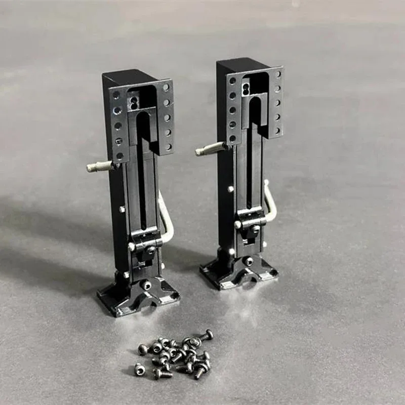 1 paire de Support de jambe en métal, train d'atterrissage pour camion Tamiya RC 1/14, remorque Semi-remorque, cadre de châssis, bricolage, accessoires de voiture jouet