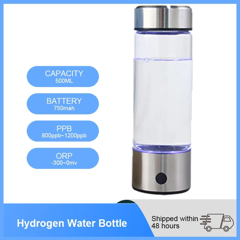 500ML Hydrogen Generator Water Bottle Purifier - Ionizer Filters for Drinking Hydrogen Treatment