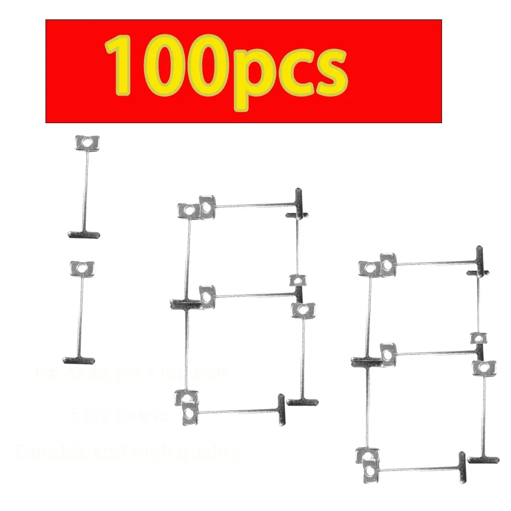 200pcs Tile Leveling System Replace Steel Needle Ceramic Tile Leveling Device Leveler Adjuster 0.9/1.5mm Construction Tools