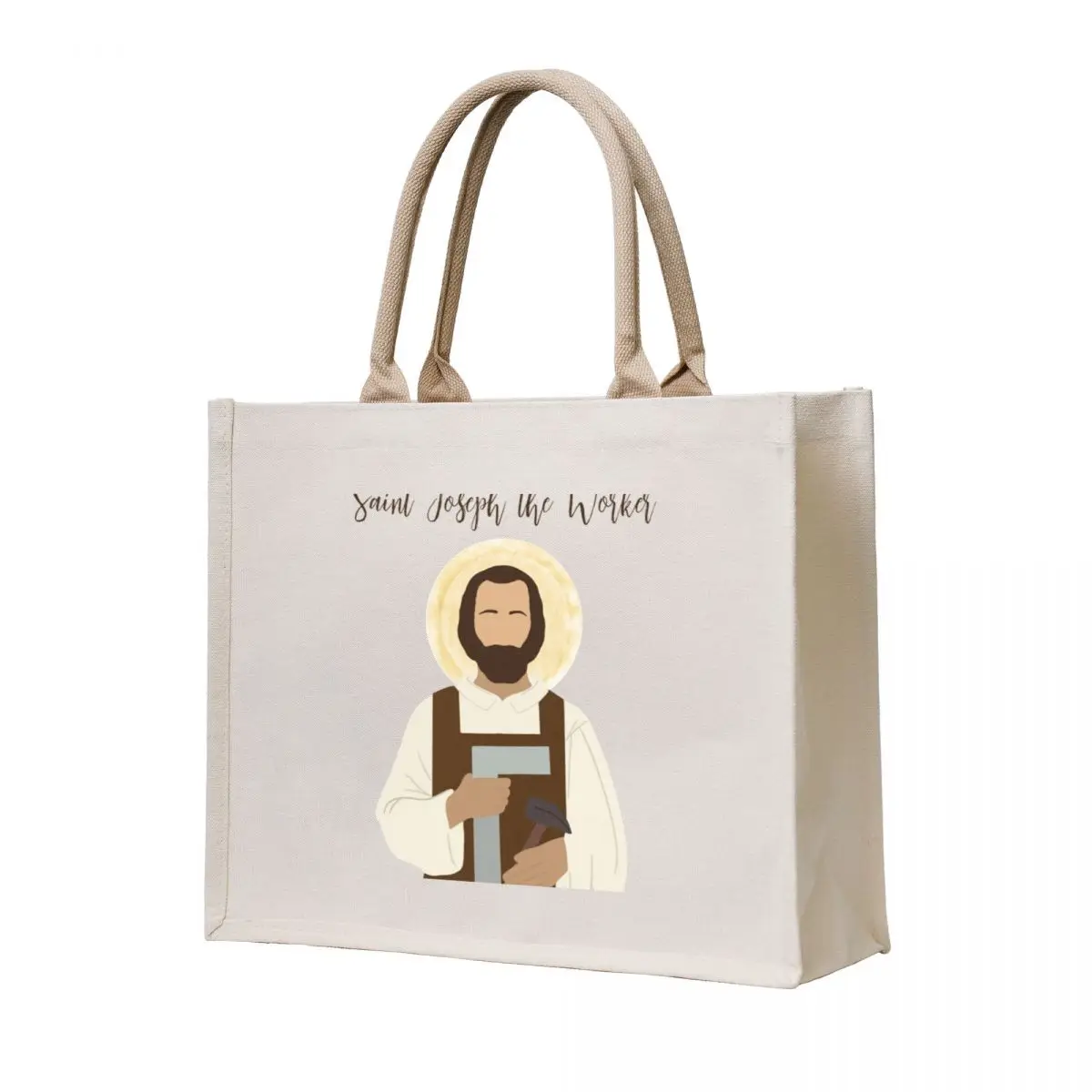 

St. Joseph the Worker Tote Bag Cloth bag reusable shopping bags Portable shopping bag canvas tote
