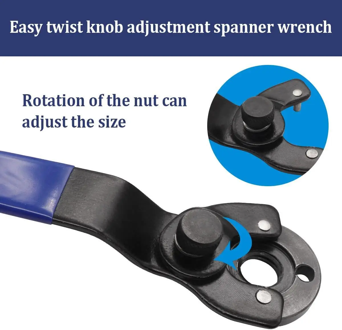 NEW Adjustable Angle Grinder Key Pin Wrench Spanner 12-47mm Lock Nut For Dismantling Angle Grinder Hubs Arbor Repair Tool