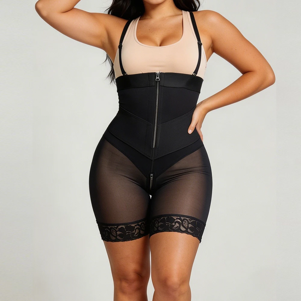 Women's Underbust Shapewear Tummy Control Hip Lifter Body Shaper Oblique Pressure Waist Trainer Slim Fit Compression Bodysuit
