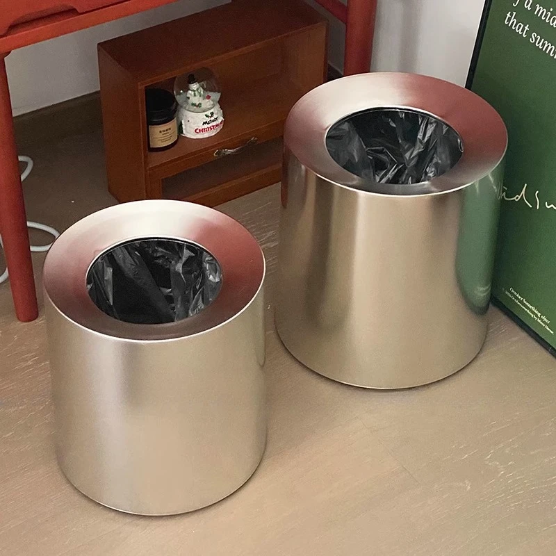 

Minimalism Waste Bins Industrial Style Trash Can Living Room Waste Basket Large Capacity Separate Trashs Things for Home/Kitchen
