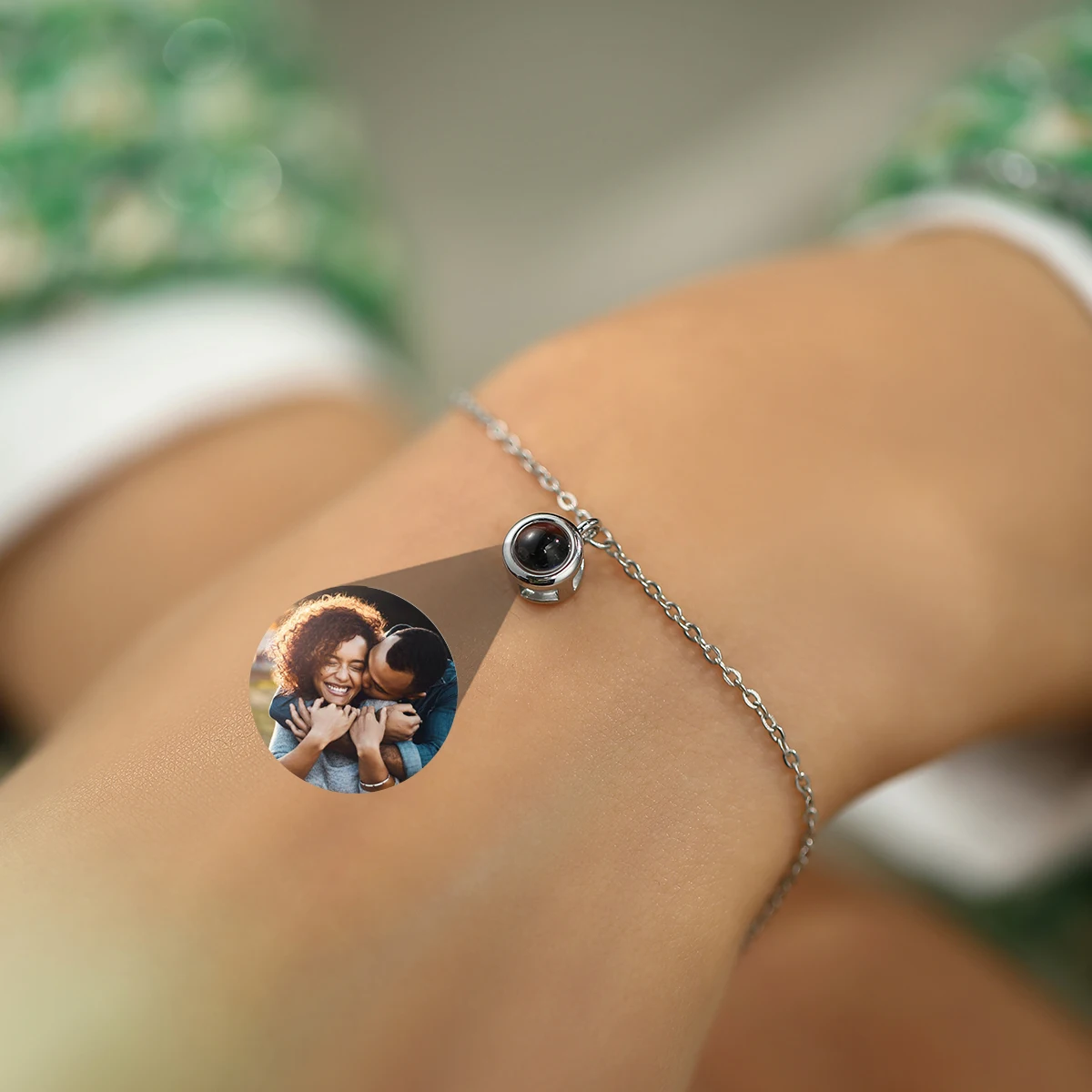 Multi Photo Projection Bracelet Adjustable Custom Bracelet With Picture Inside Couple Pet Family Jewelry Anniversary Gift