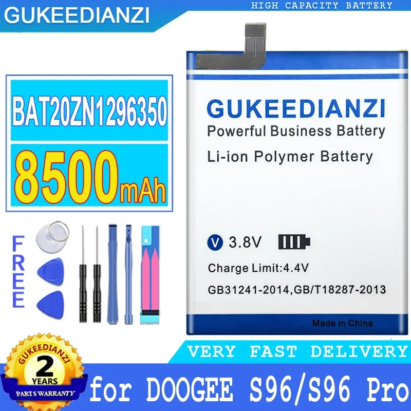 GUKEEDIANZI Battery for DOOGEE S96 Pro, Big Power Battery, BAT20ZN1296350, 8500mAh