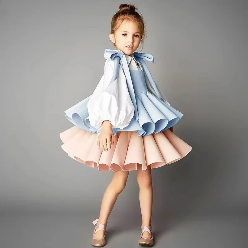 Party Dress for Kids Girl Flowe Baby Set WeddingChildren Birthday Evening Bridesmade Prom Robe Clothes Vestido Formal Ball own
