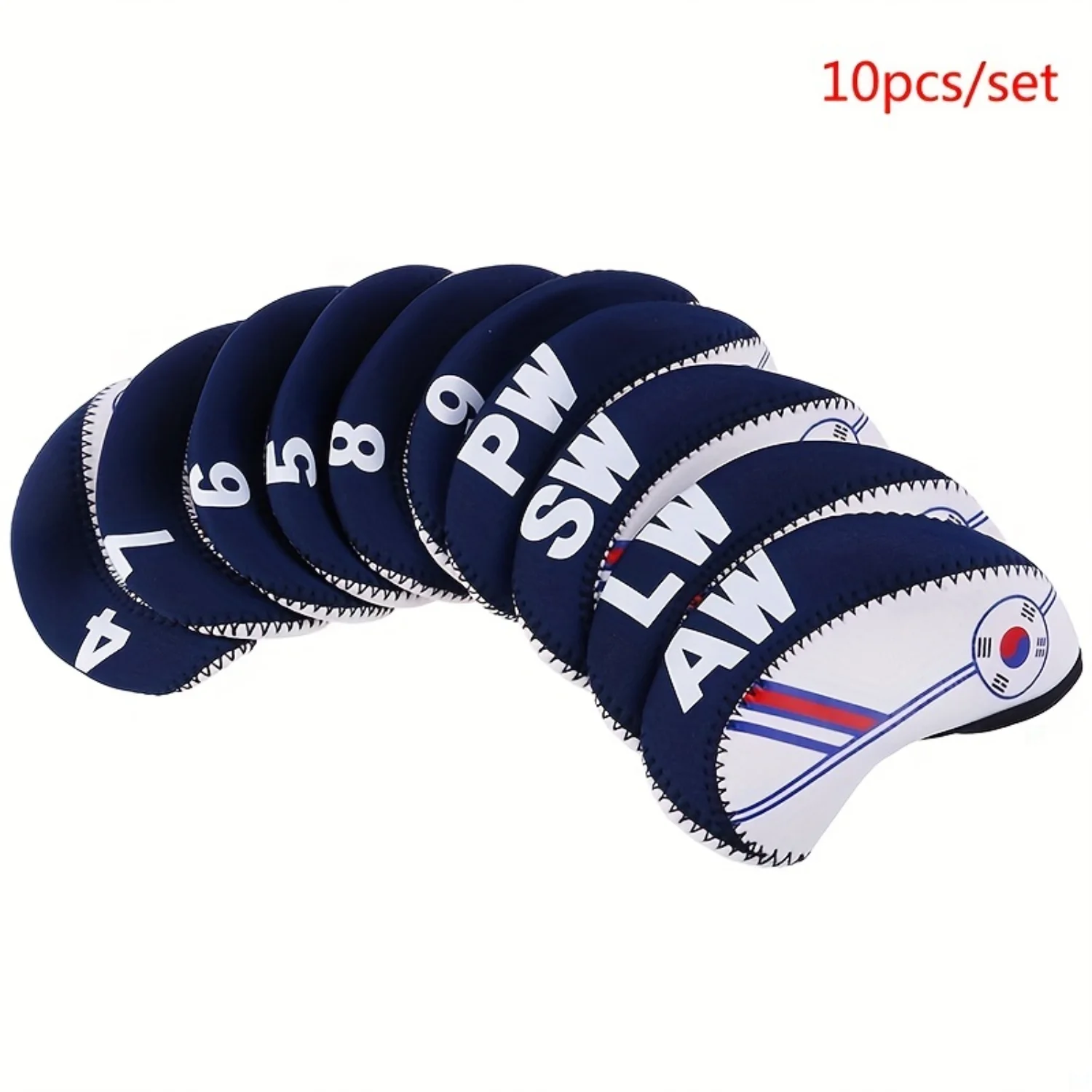 10pcs/set Neoprene  Iron Headcover Protector - Protect Your Clubs from Scratches and Damage