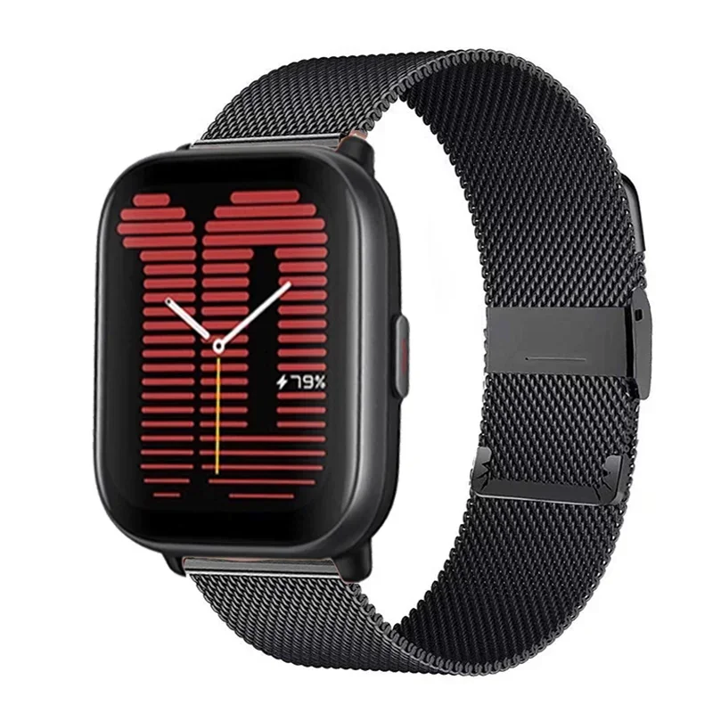 Metalowa bransoletka dla Amazfit Active Smart Watch Pasek dla Amazfit GTS 4 3 2 Mini Watchband dla amazfit bip S Lite U Pro Wristband