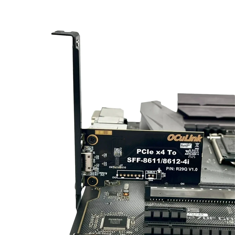 

Карта адаптера PCIe 5.0 X4 к OCuLink SFF-8612, гнездовая адаптерная карта с чипом, высокоскоростное расширение, внешний PCIe 5,0 X4 M.2-ELEC