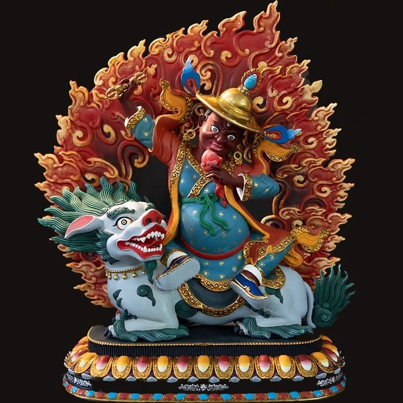Nepal Tibet Craft Vajrayana Buddhism Pure Copper Gilded Enlightenment Buddha Statue