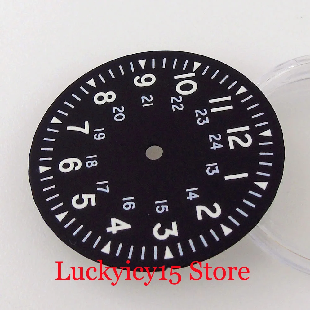 Green Luminous 29mm Black Sterile Watch Dial Fit NH35A NH36A SKX SRP ETA 2824 PT5000 ST2130 Automatic Movement Hands - Image 2