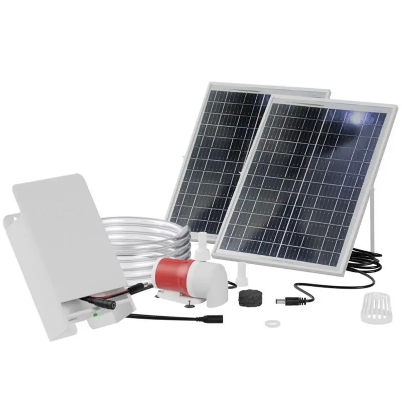 50W Solar Water Pump 12V Submersible Filter Fountain Kit for Pond Fish Tank Eco Aquaculture