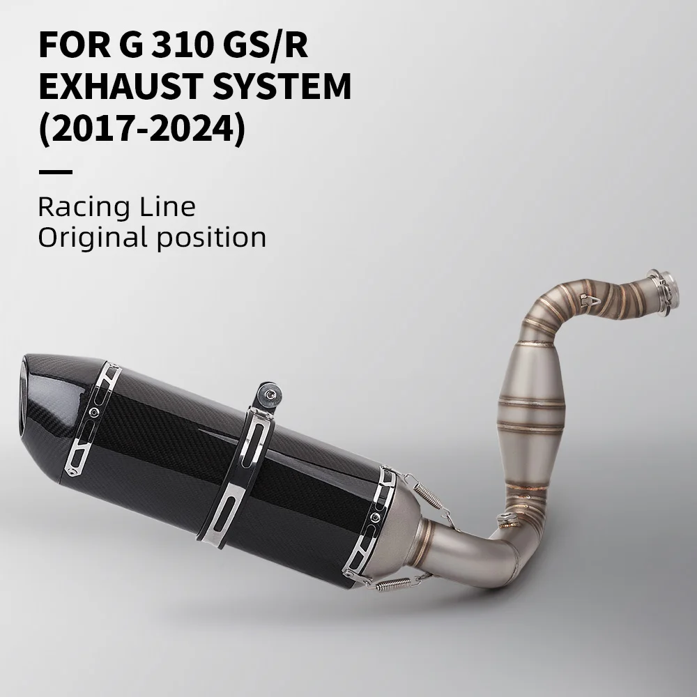 

Motorcycle Exhaust Full System Fit 51Mm Muffler Mid Link Pipe For G310r G310gs 2017 - 2024