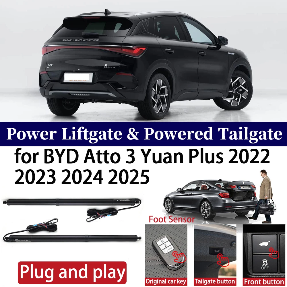 

for BYD Atto 3 Yuan Plus 2022 2023 2024 2025 Car OEM Power Liftgate Automatic One-Click Powered Tailgate Strut Plug and paly