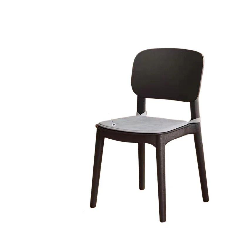 

Plastic chair Household thickened Nordic restaurant back chair Dining table Commercial dining chair Modern simple and comfor
