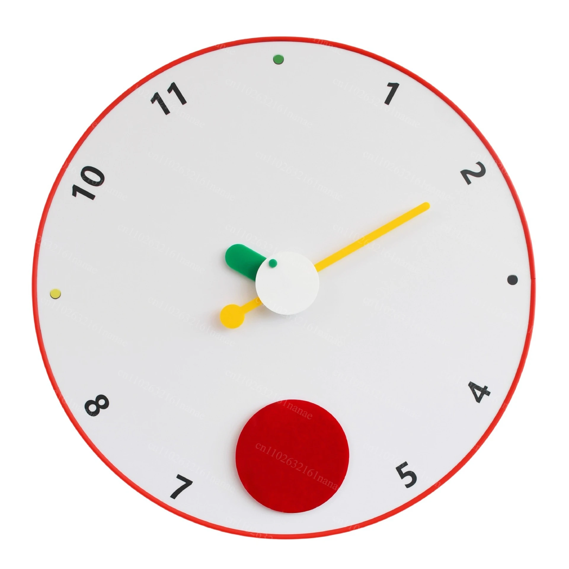 No drill hanging silent acrylic glass, minimalist living room clock for bedroom office gallery walls