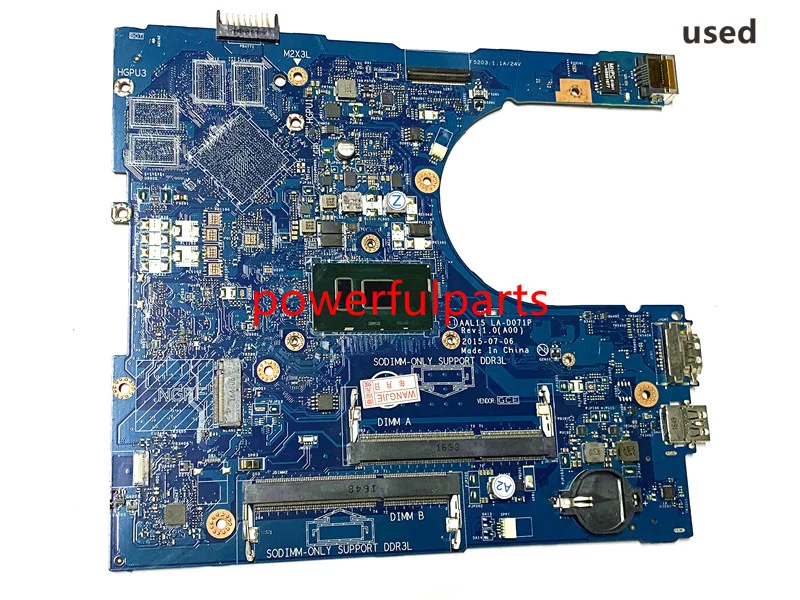 

used working good for dell inspiron 5559 motherboard CN-0VYVP1 0VYVP1 VYVP1 AAL15 LA-D071P SR2EY i5-6200 CPU on-board tested ok