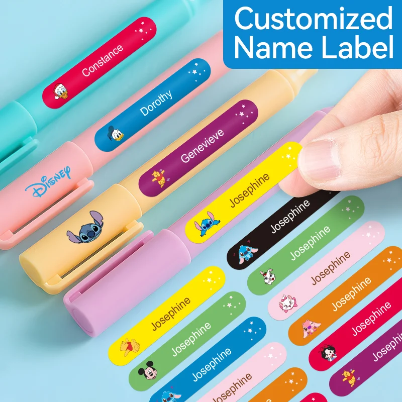 

Disney Stitch Custom Name Labels - Waterproof Adhesive Tags for School Supplies Sorting, Ideal Christmas Gifts Party Favors