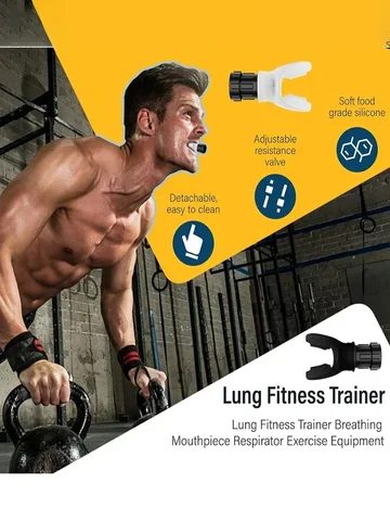 Silicone Breathing Fitness Exercise Equipment Portable Throat Adjustable Resistance Breathing Exercise Device