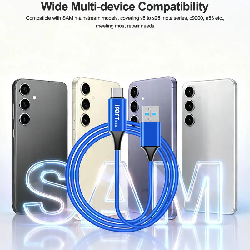 

ISOFT IS-007 SAM Test Cable, Auto Trigger Download Mode 3-in-1 Charging & Data Transfer No Need Press For Mobile Phone Repair