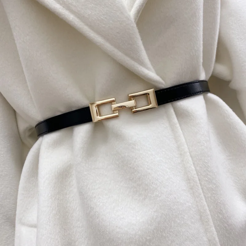 

Женский универсальный тонкий пояс на пуговицах, модный декоративный пояс, свитер, костюмный ремень в сочетании с струящимся платьем