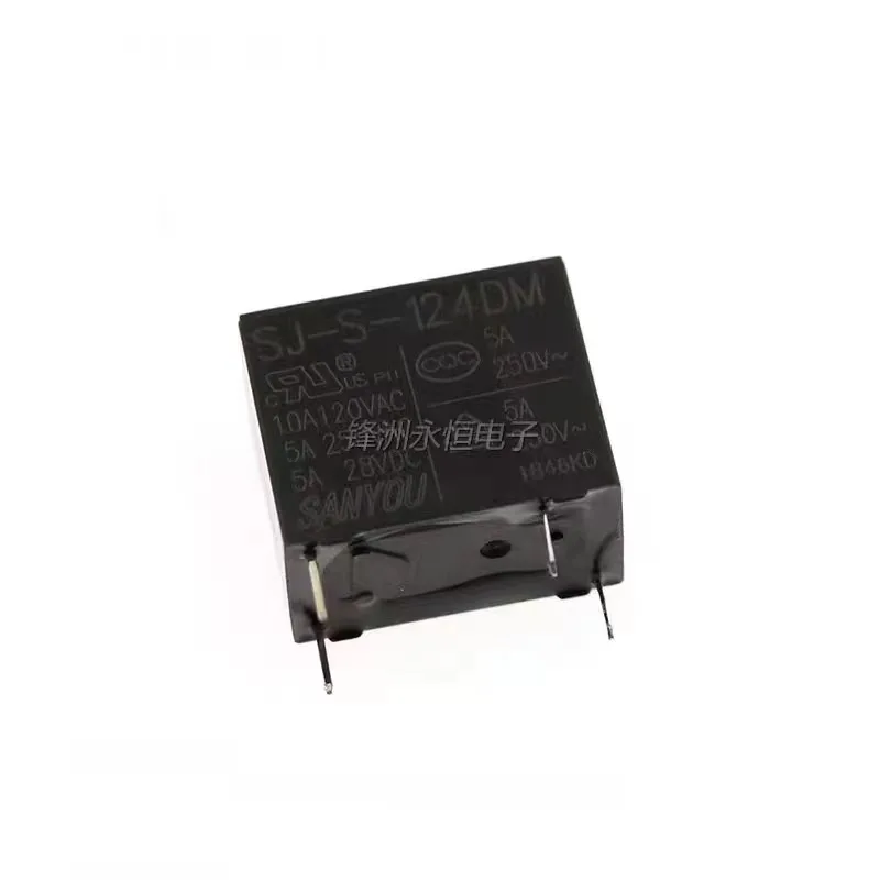 5Pcs, Relay SJ-S-105DM, SJ-S-112DM, SJ-S-124DM, 4PIN, 5A, DC5V, DC12V, DC24V, SJ-S 105DM, 112DM, 124DM