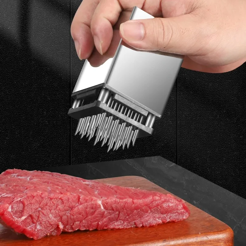 Stainless Steel Steak Tenderizer Kitchen Gadgets Household Kitchen Tools Double-sided Meat Loosener Novel Accessories Dining Bar