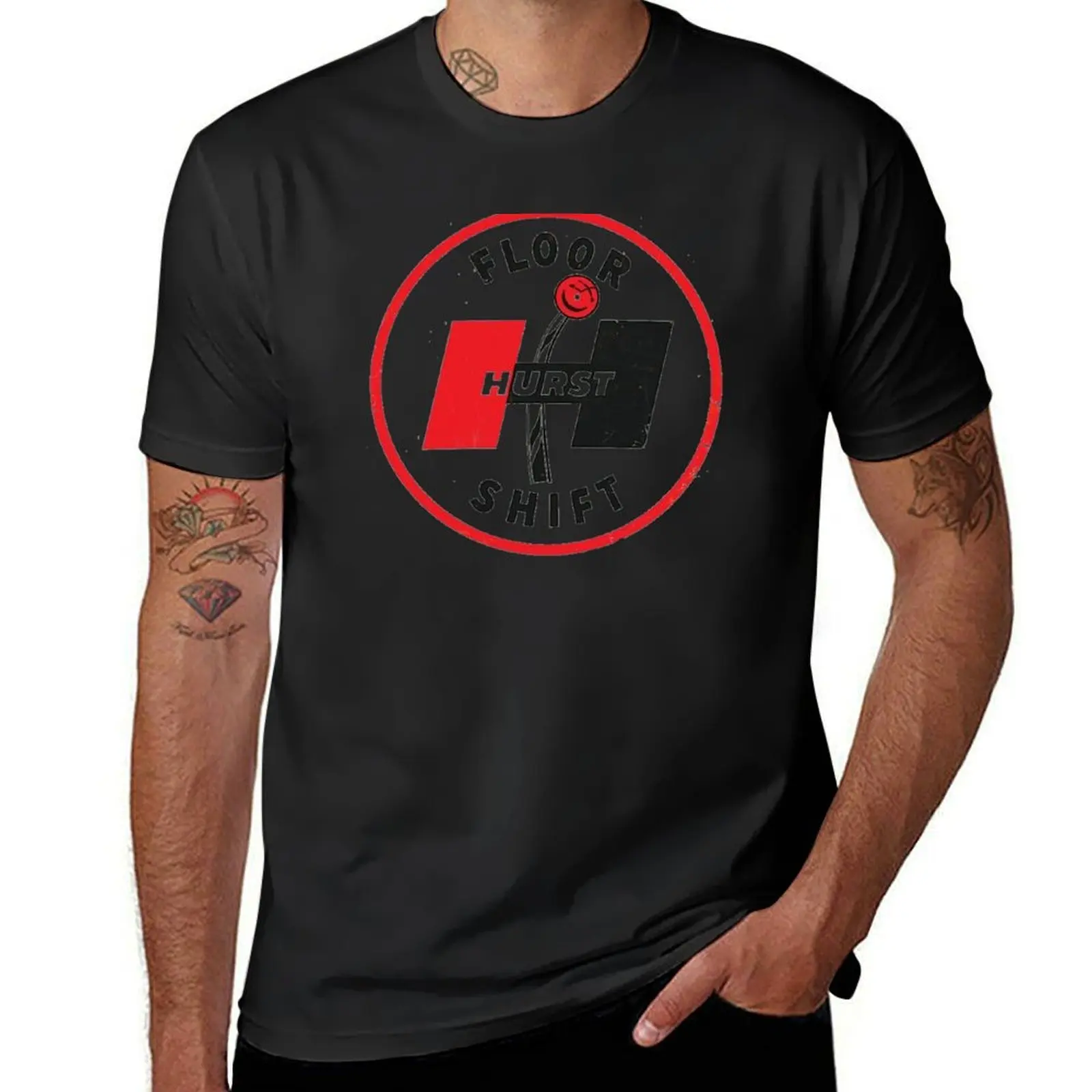 Retro Hurst Floor Shifter T-Shirt oversizeds funnys graphics men t shirts